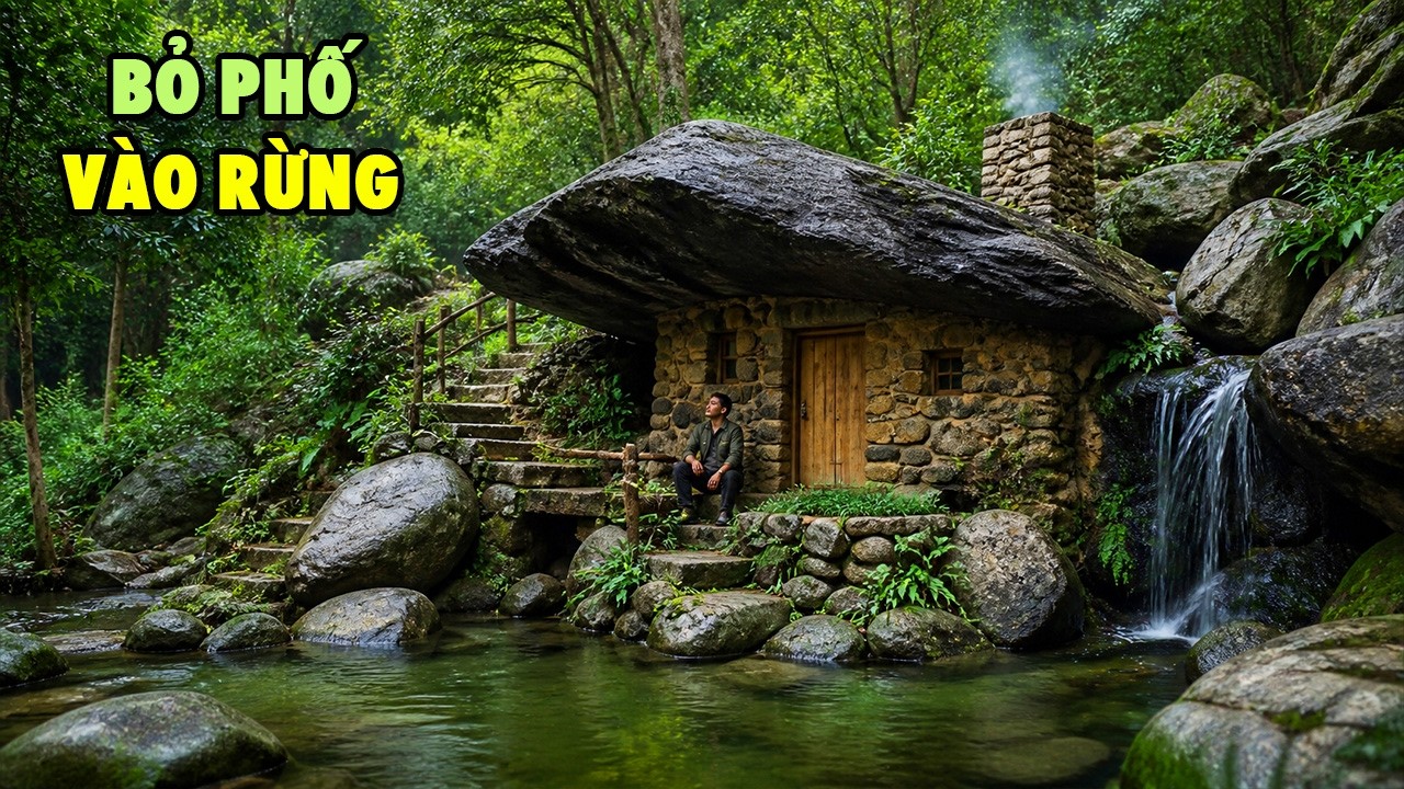 Bỏ Phố Vào Rừng, Dựng Một Ngôi Nhà Đá Bên Bờ Suối - Nơi Ẩn Cư Ai Cũng Ao Ước