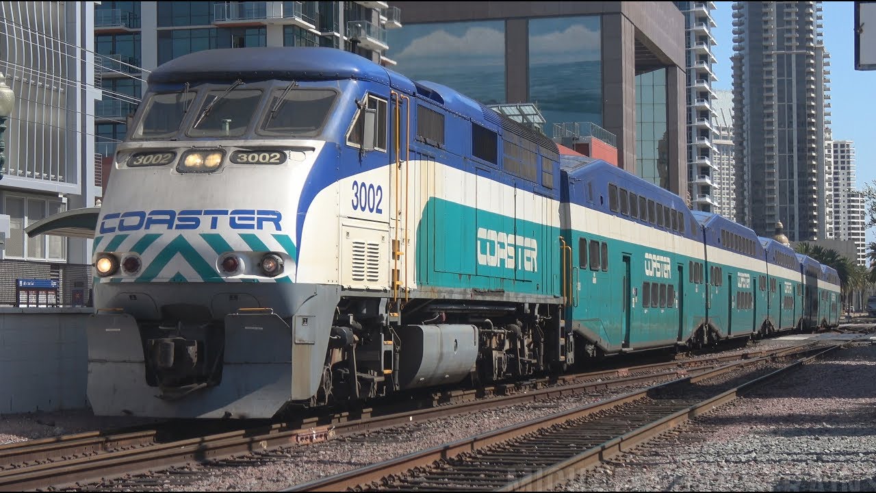 4K: The Return of Train Horns in Downtown San Diego on 7/30/17