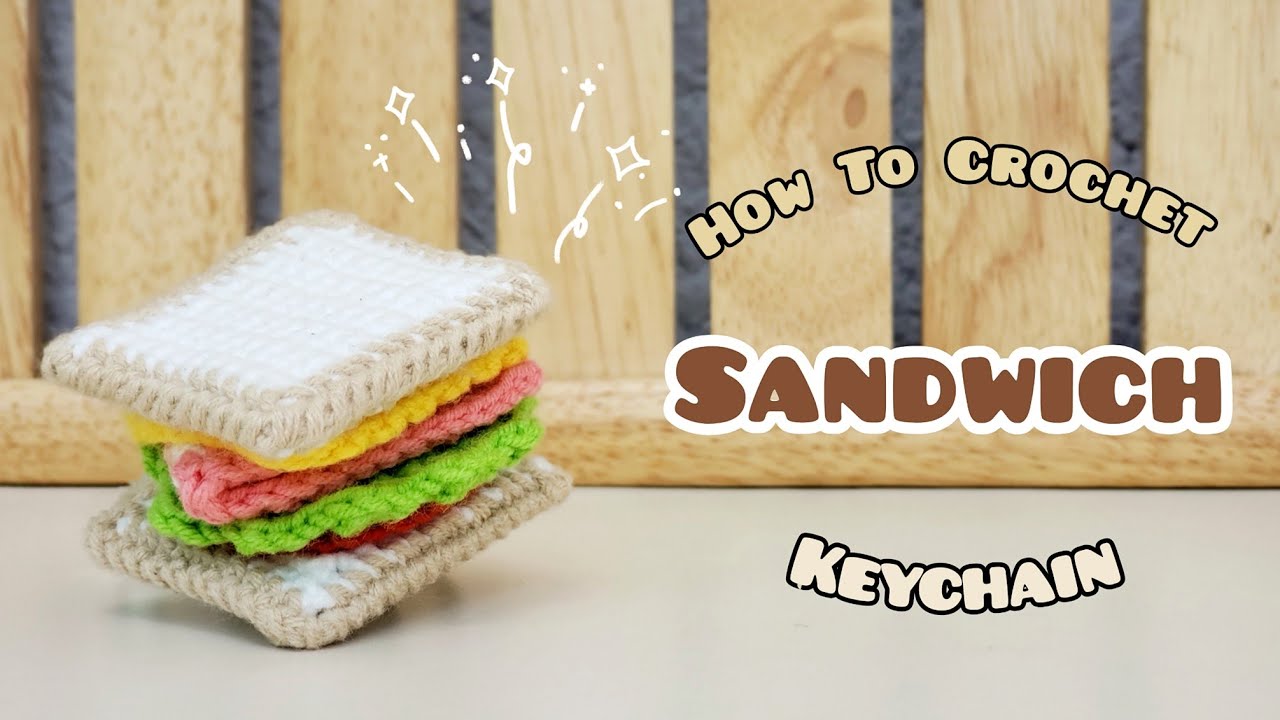 Crochet Mini Sandwich Keychain | Amigurumi Tutorial | SpringDay DIY