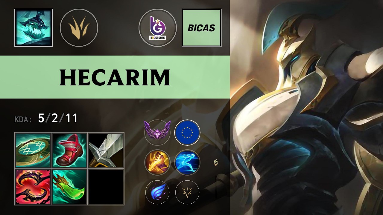 (BGT Bicas) Hecarim Jungle vs Lee Sin - EUW Master Patch 26.11