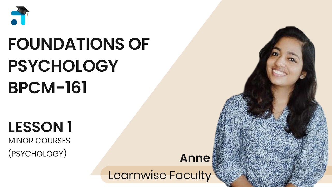 Lesson 1 (Block 1) | Foundations of Psychology | BPCM-161 | Kerala's No.1 IGNOU Coaching Platform