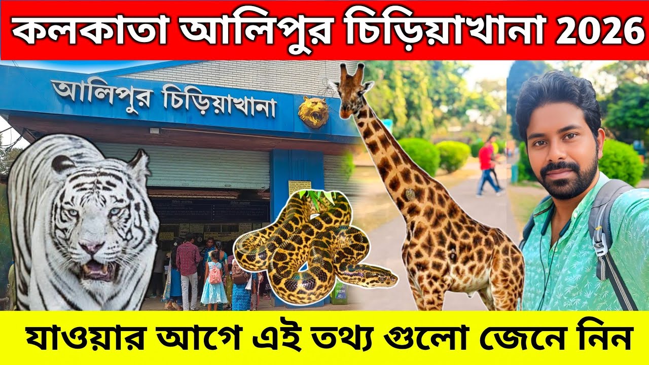 কলকাতা আলিপুর চিড়িয়াখানা 2026 | Kolkata Alipur Zoo | one day tour in kolkata | day outing