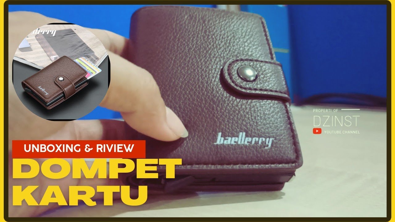 UNBOXING DOMPET KARTU BAELLERRY K9148 BAHAN KULIT PU LEATHER