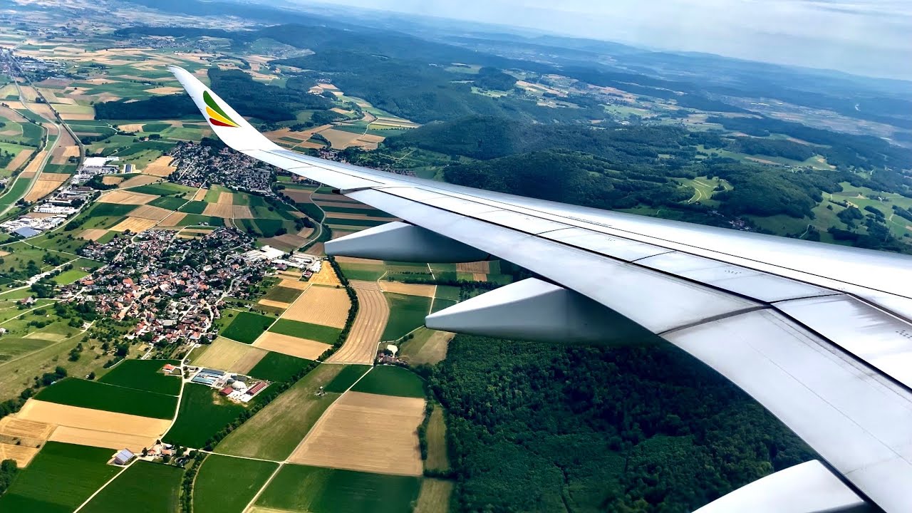 [4K] Amazing Zürich Landing | Ethiopian Airlines | A350-900 | ZRH | ET736 | ET-AYM