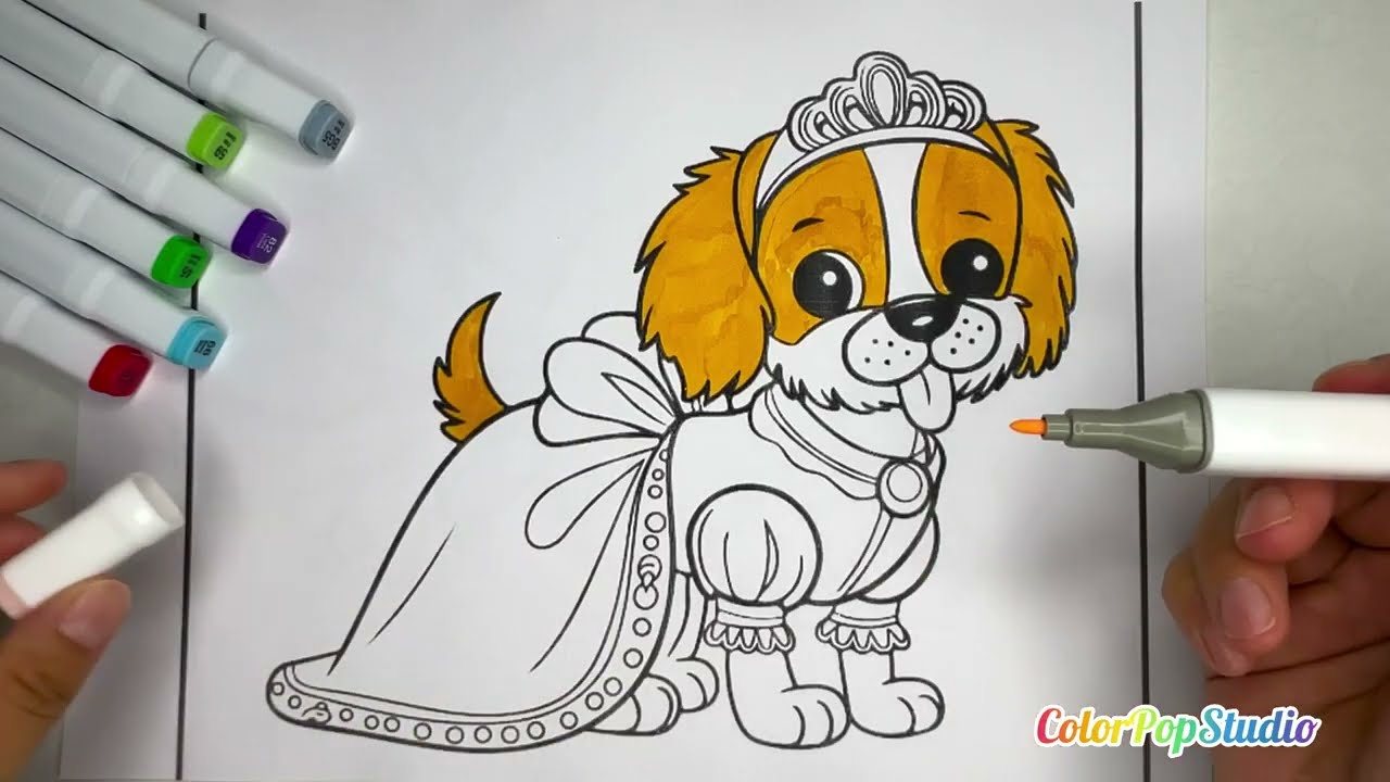 🌈 Cute Fairy Puppy Coloring 🐶🧚‍♀️ | Relaxing Art