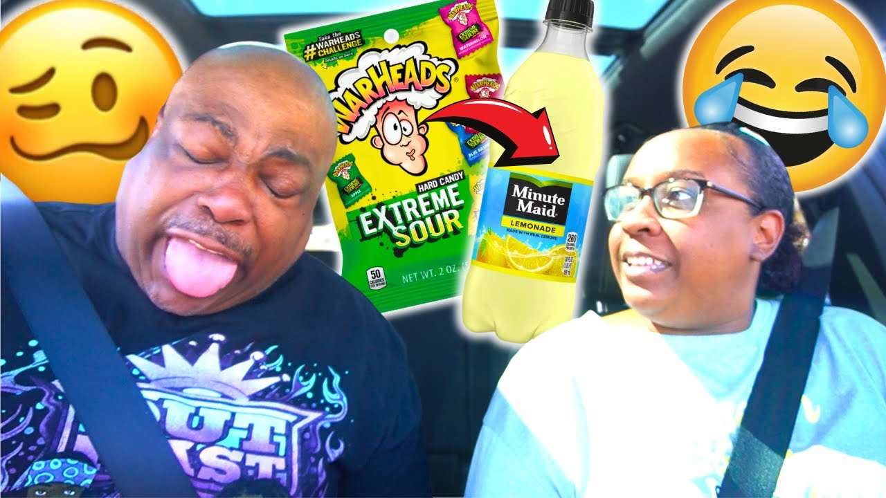PUTTING A WHOLE BAG OF EXTREME SOUR WARHEADS IN MY FIANCE LEMONADE PRANK! *HILARIOUS REACTION*#funny