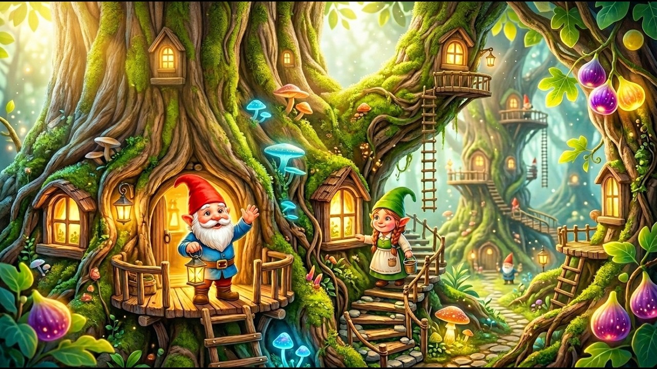 Fantasy Gnome Village Inside a Magical Fig Tree 🌿 | Tiny Miniature Adventure