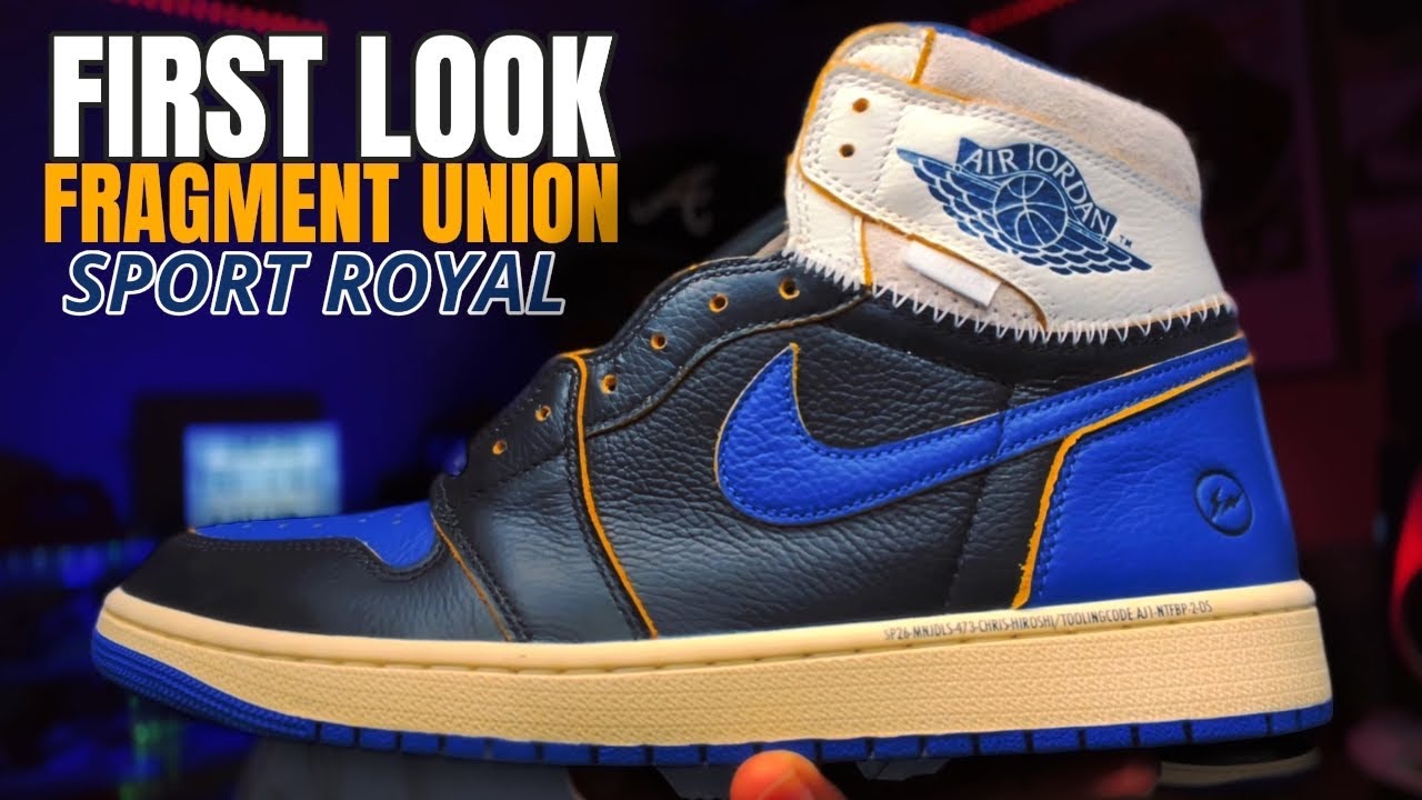 Первый взгляд на кроссовки Union Fragment Jordan 1 High Sport Royal. Это лучшая расцветка?