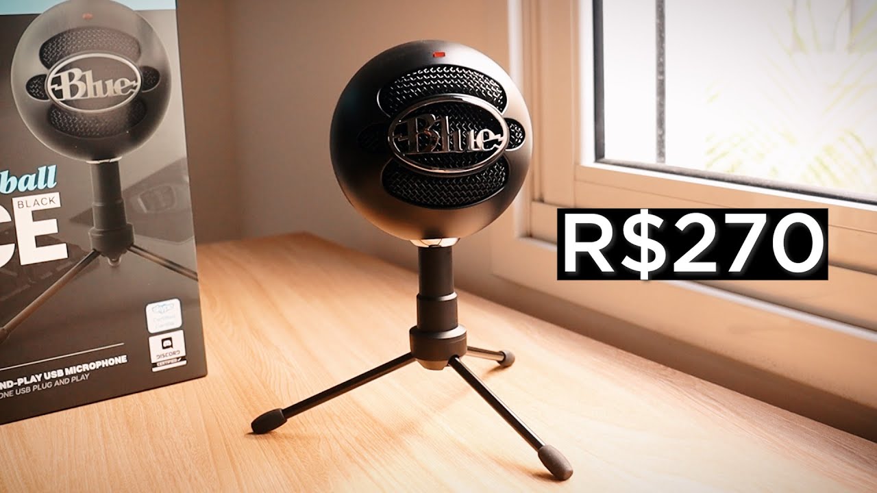 Microfone BARATO Blue SNOWBALL ICE - Unboxing e teste de microfone!