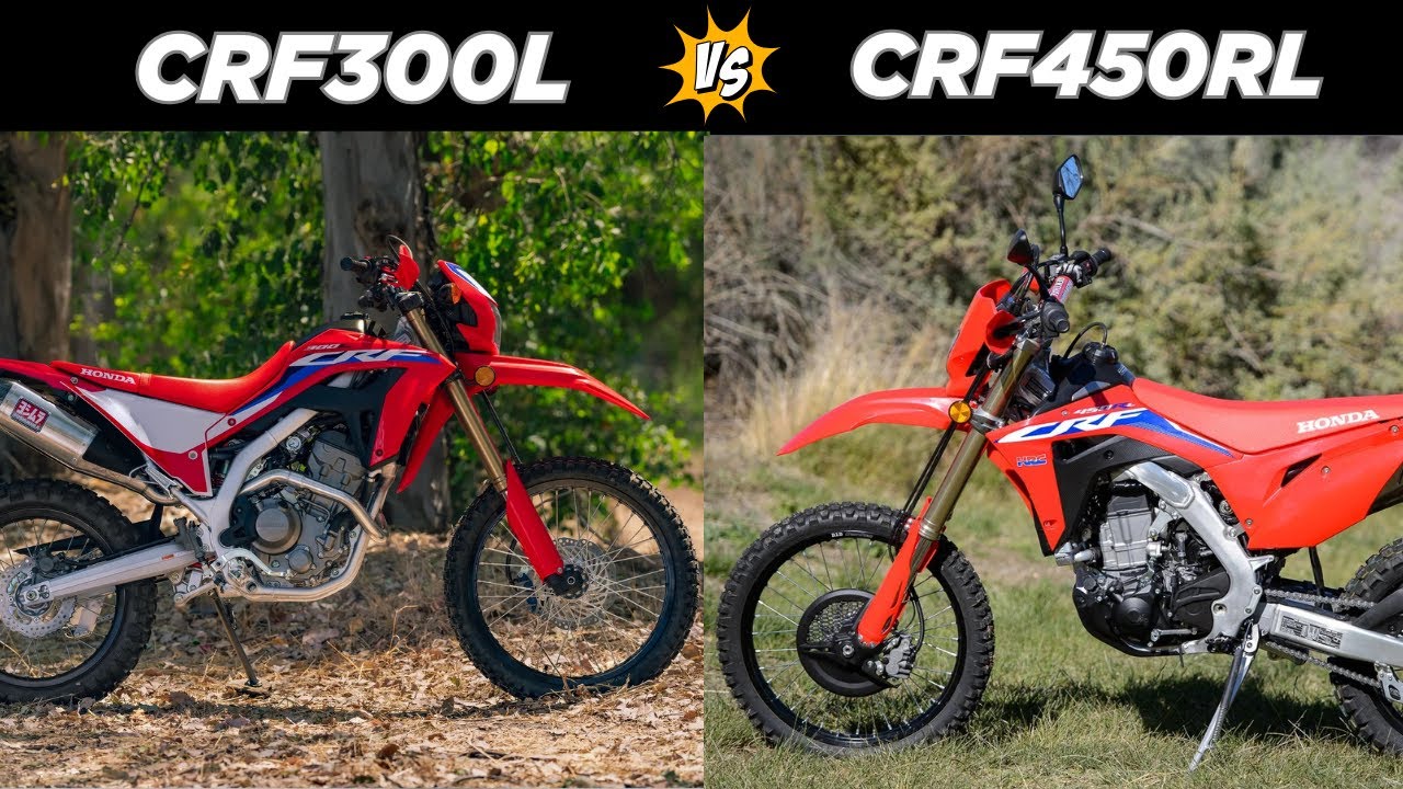 Honda CRF300L против CRF450RL: бюджетный зверь для бездорожья или мощный покоритель гор?
