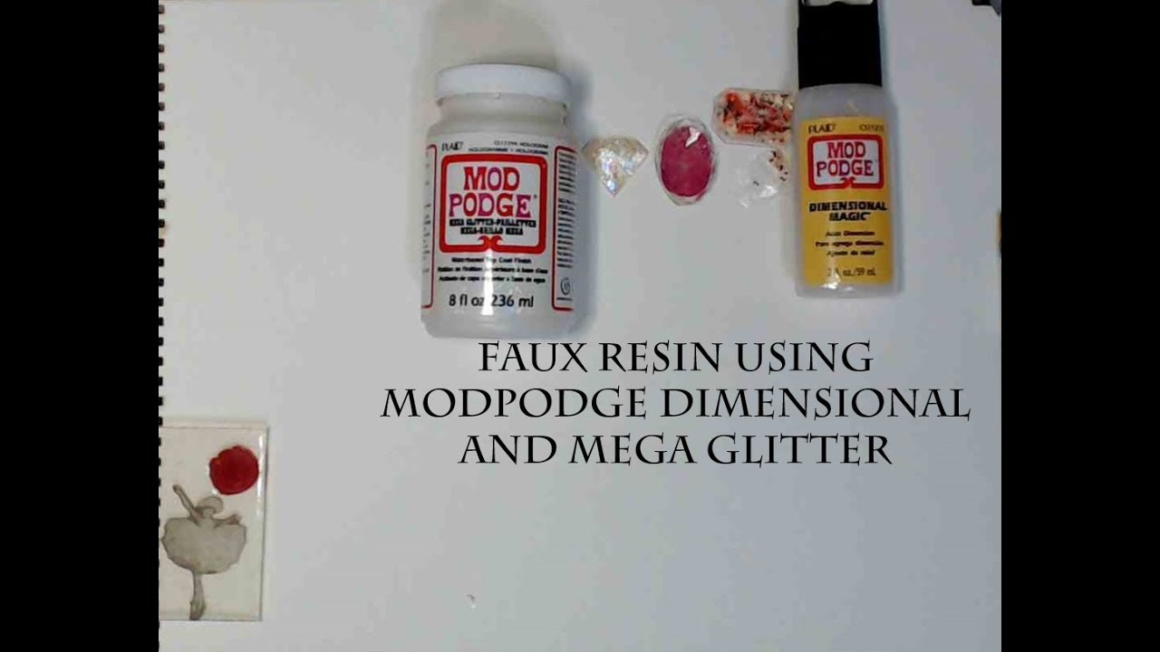 FAUX RESIN USING MOD PODGE DIMENSIONAL MAGIC AND MEGA GLITTER