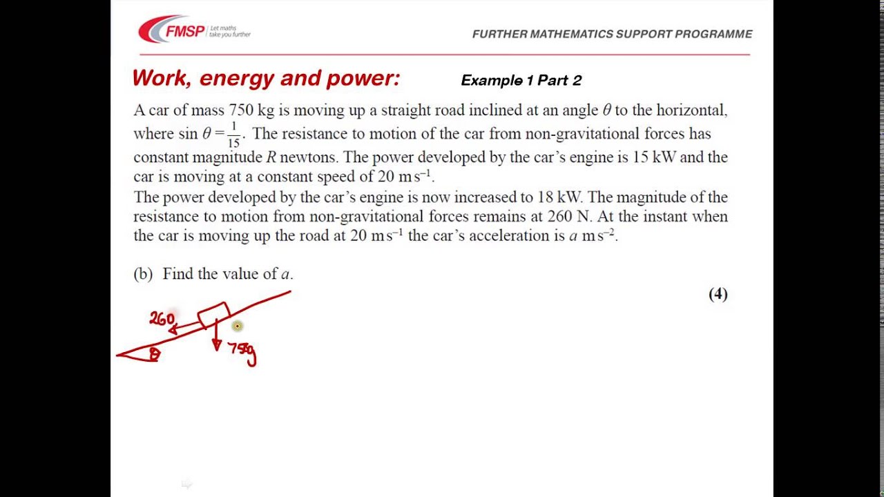 FMSP Revision Video: Edexcel M2 - Work, Energy and Power