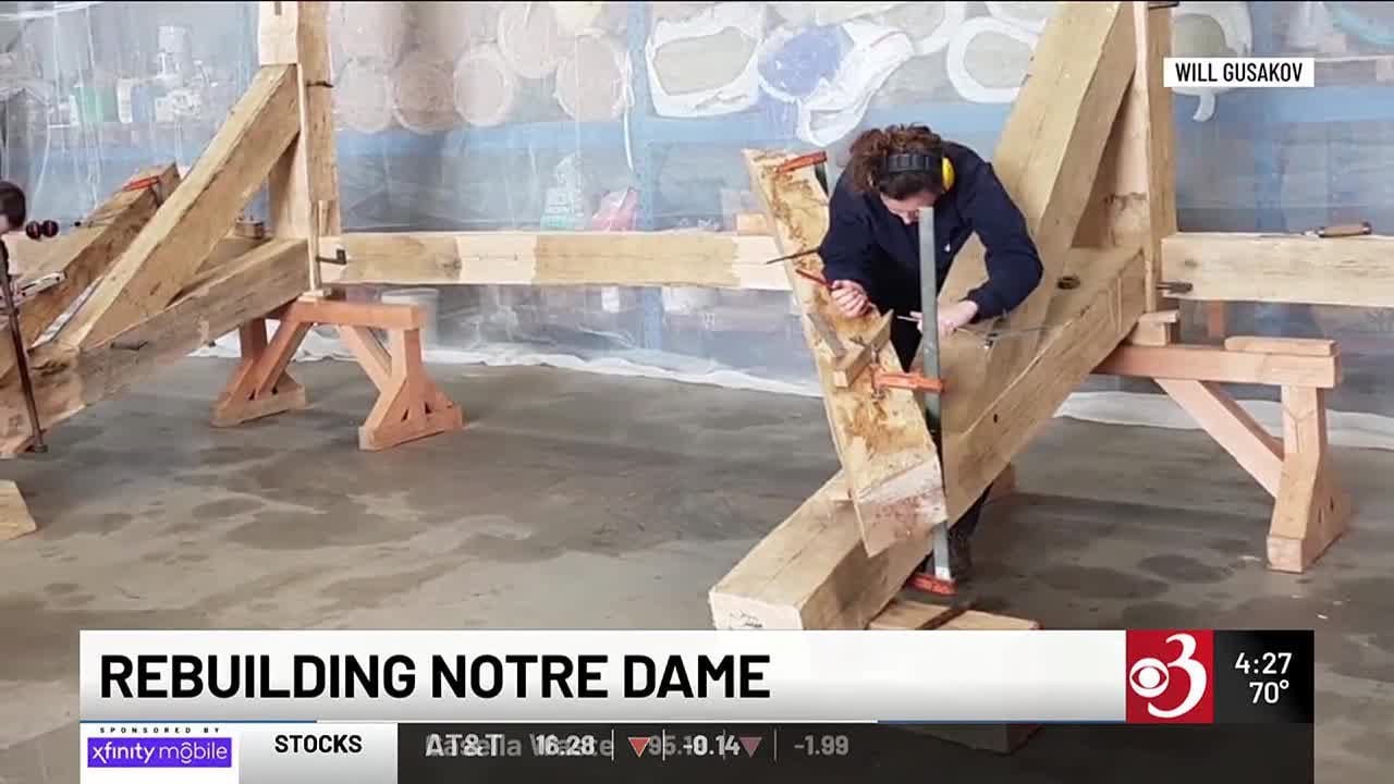 Vermont timber framer among team rebuilding Notre Dame Cathedral