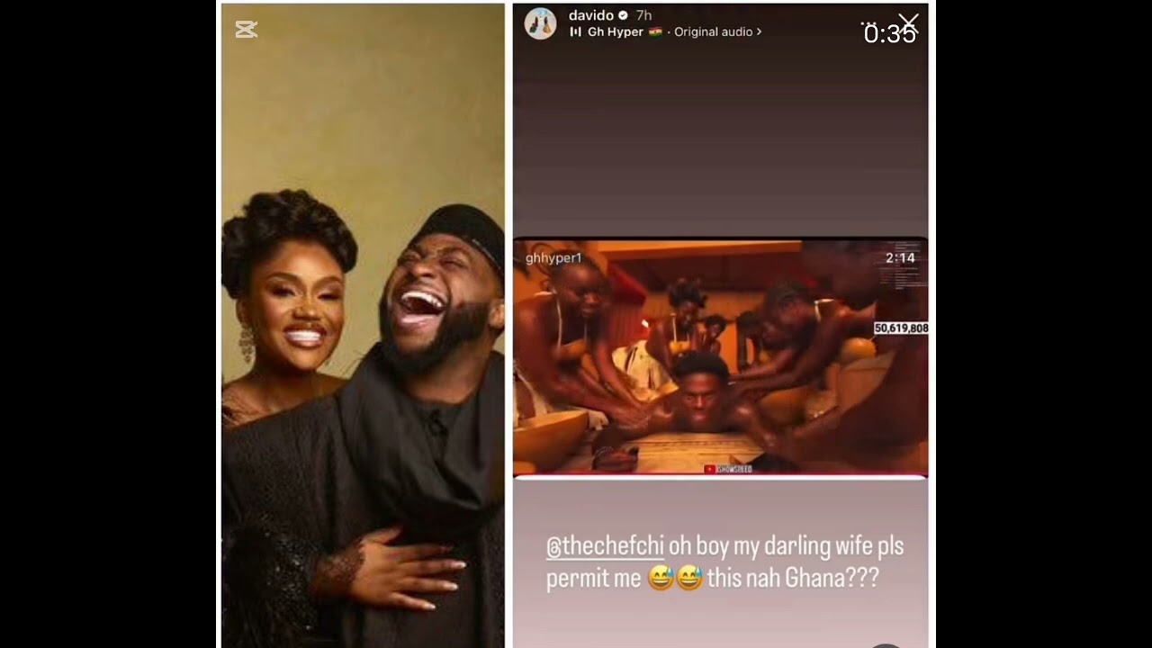 Певец Давидо попросил разрешения у своей жены Чиомы, чтобы получить массаж от женщины в Гане.