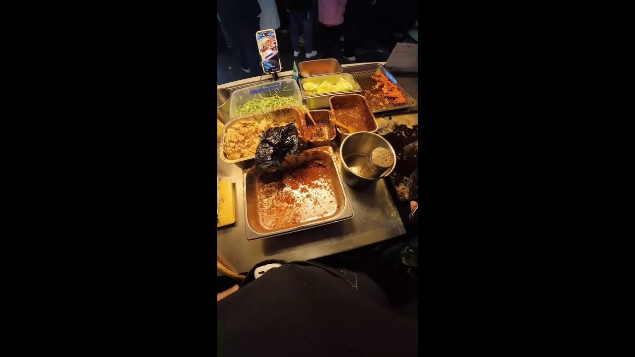 Street Food POV | Real-Time Giant Bun Stuffing with Fried Chicken | Ambient Sounds Only