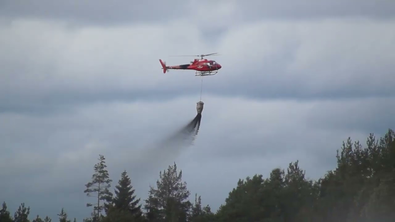 Helicopter Spreading Fertilizer in Malax, Finland