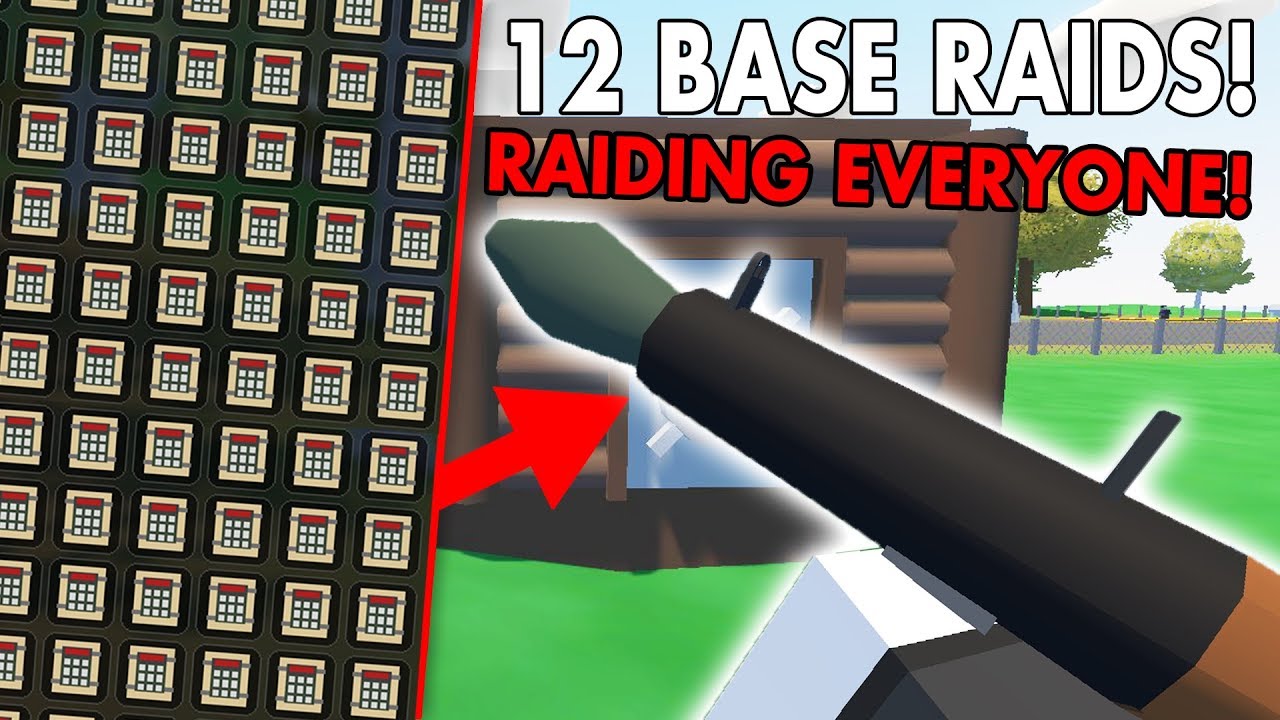 12 VANILLA BASE RAIDS IN 1 DAY! 💪 RAIDING THE WHOLE SERVER (Unturned Survival/PvP)