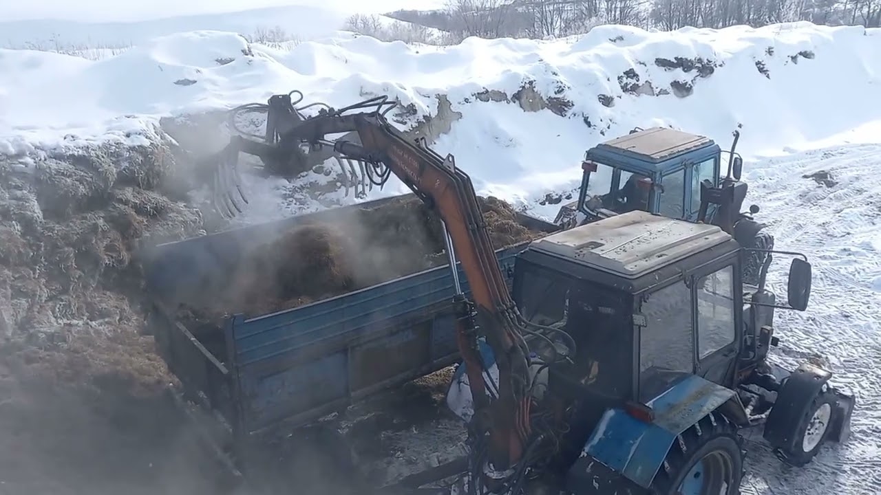 Грейфер Мтз на погрузке как в СССР