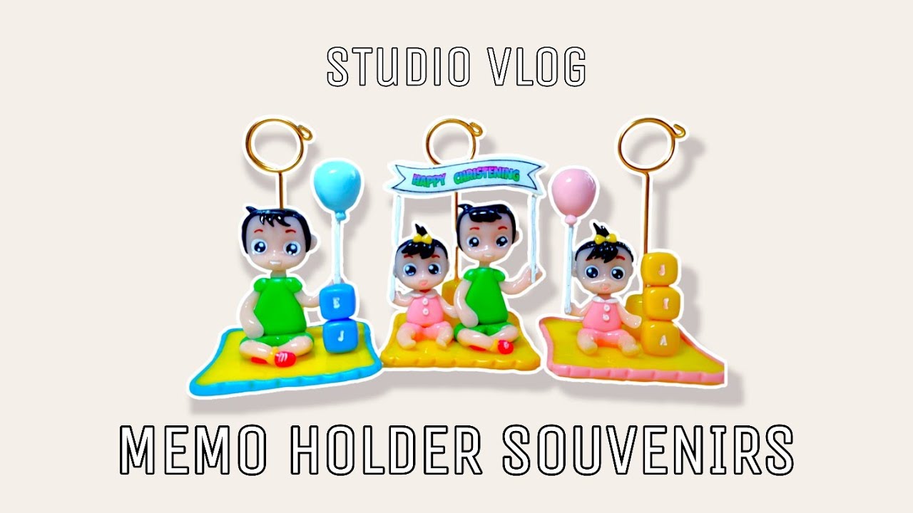 Studio vLog #1📷 How to make Chibi Figurine using AIR-DRY CLAY | Let's make a souvenir Part 1