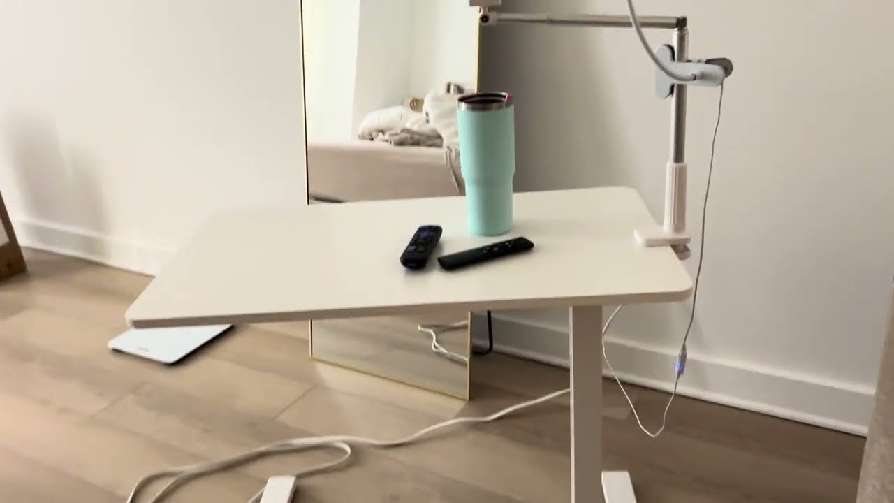FLEXISPOT Medical Adjustable Overbed Bedside Table with Wheels Quick Demo & Honest Review