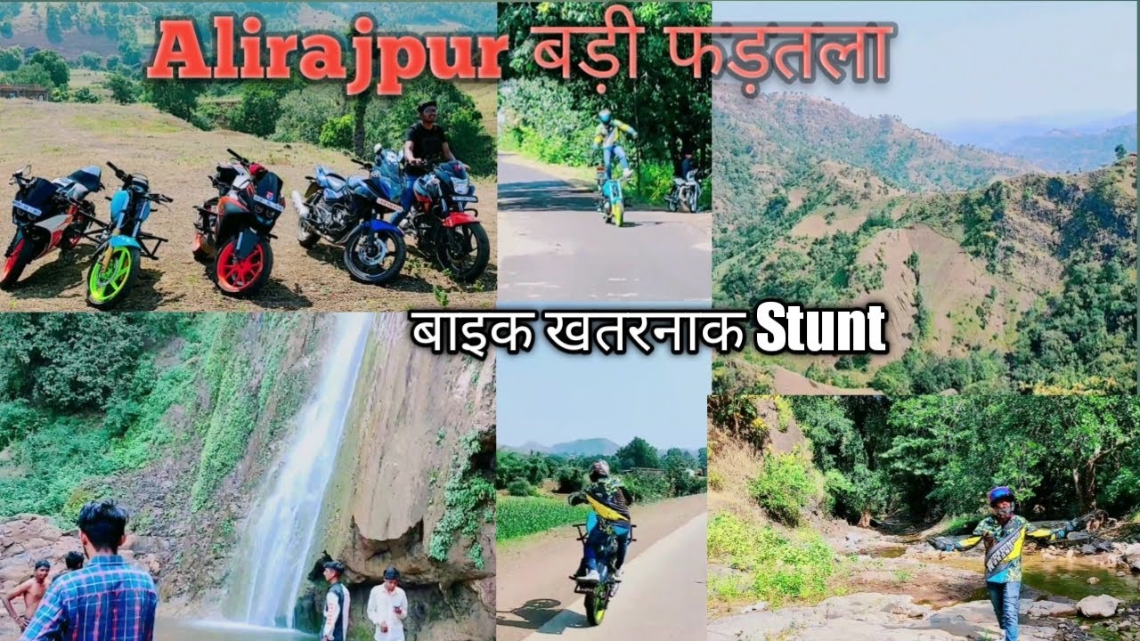 Alirajpur To Badi fadtala waterfall and bike khatarnak Stunt #riderboyvinod