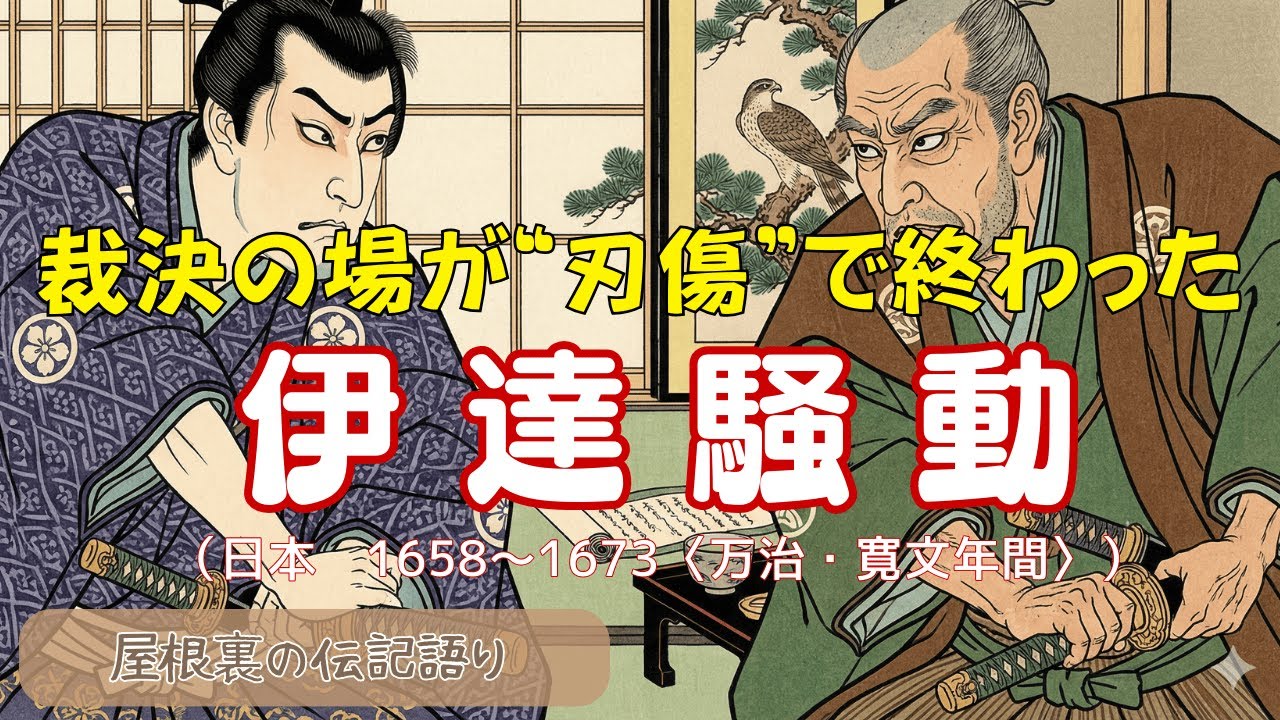 【伝記語り】伊達騒動：仙台藩62万石が揺れた日──江戸中枢に届いた“訴え”と、酒井邸の刃傷
