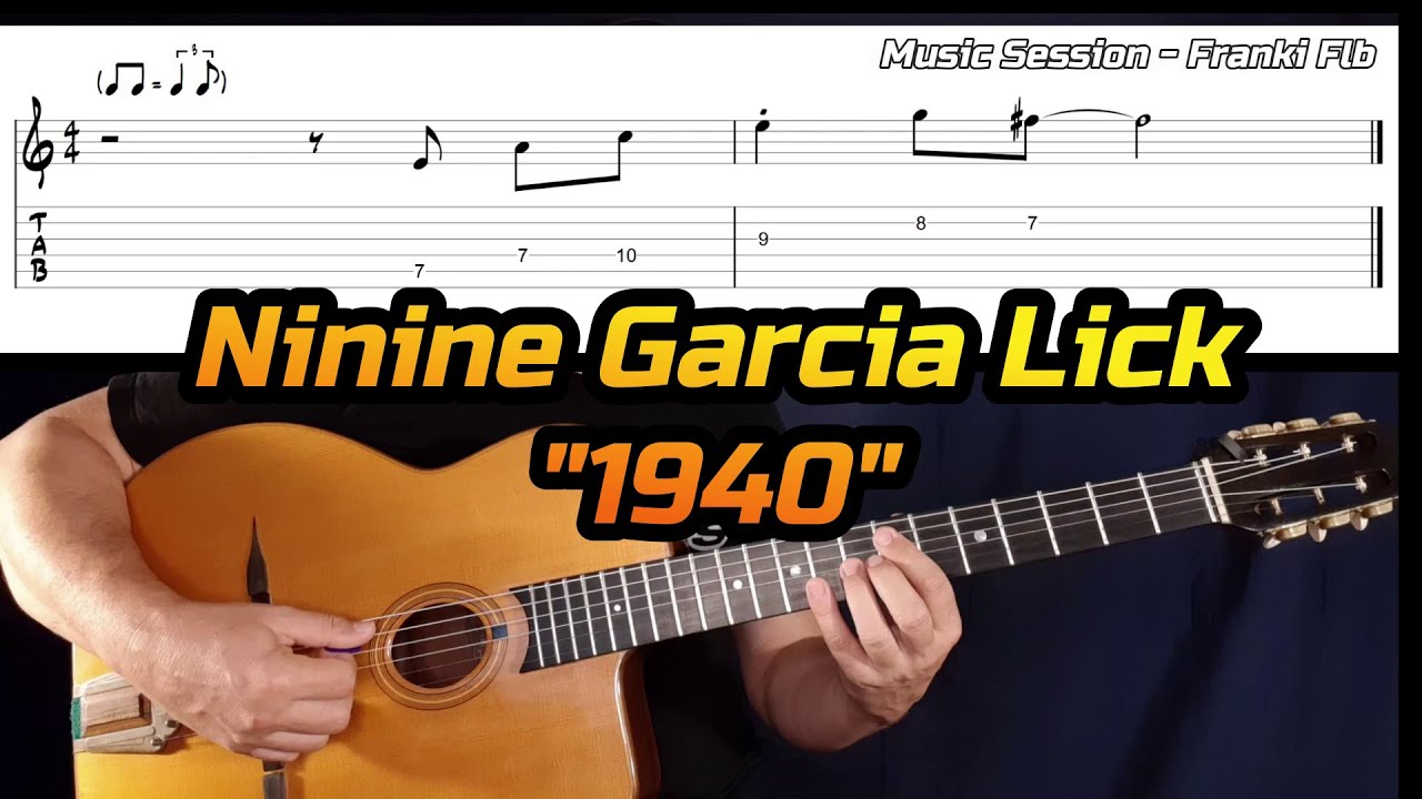 1940 Ninine Garcia Am Lick - Gypsy Jazz Guitar Lesson - Manouche Tutorial Free Tab