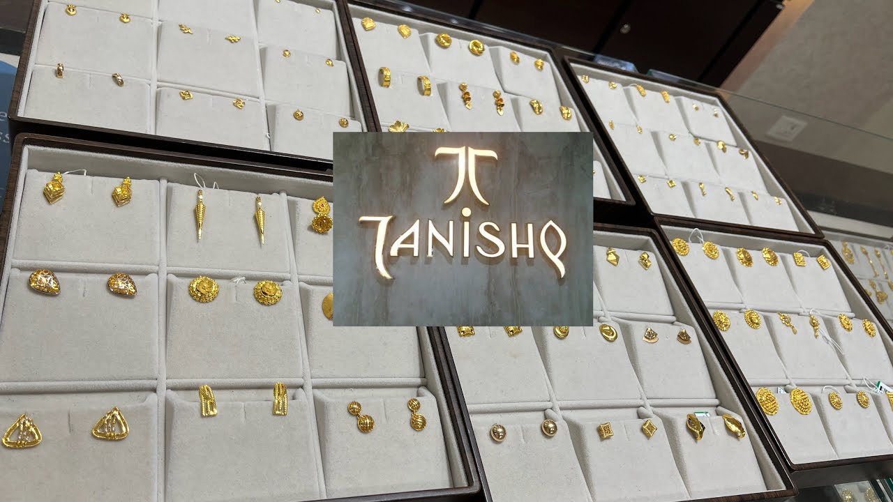 Tanishq lightweight everyday daily wear gold earrings designs with price and weight gold studs