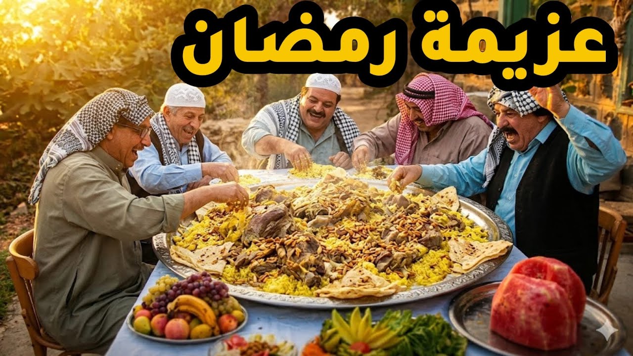 عزم رفقاتو على عزيمه فطور برمضان على منسف بس ياحرام ماتهنا فيه اجتو الجلطه من كتر الاكل!