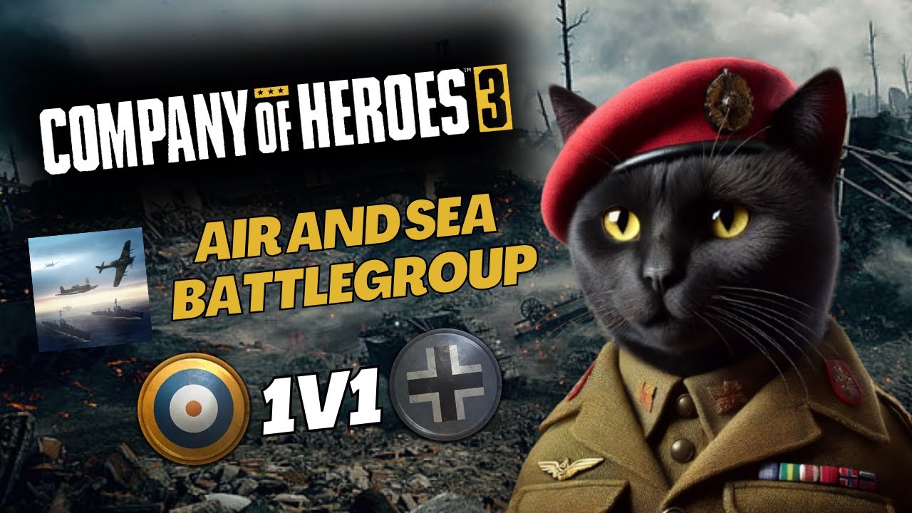 Company of Heroes 3 | 1v1 Air and Sea Battlegroup Multiplayer Gameplay - No Commentary