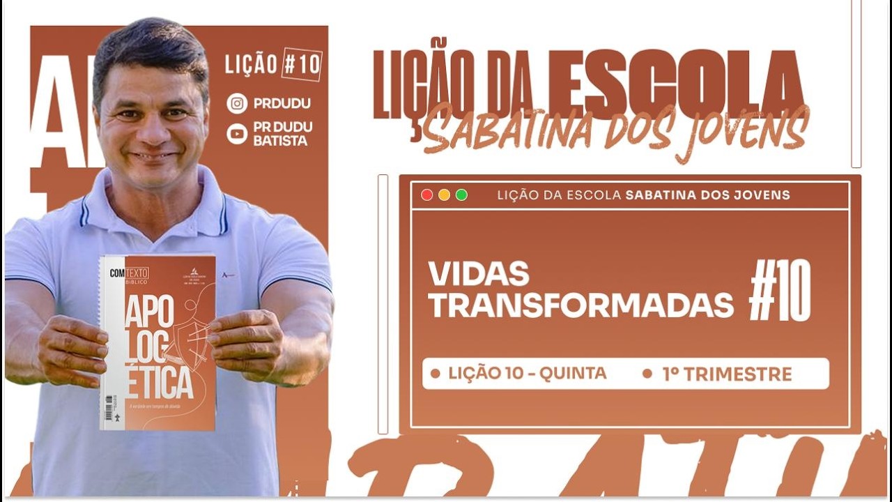 Li&ccedil;&atilde;o da  Escola SABATINA DOS JOVENS , Quinta 05/03/2026  