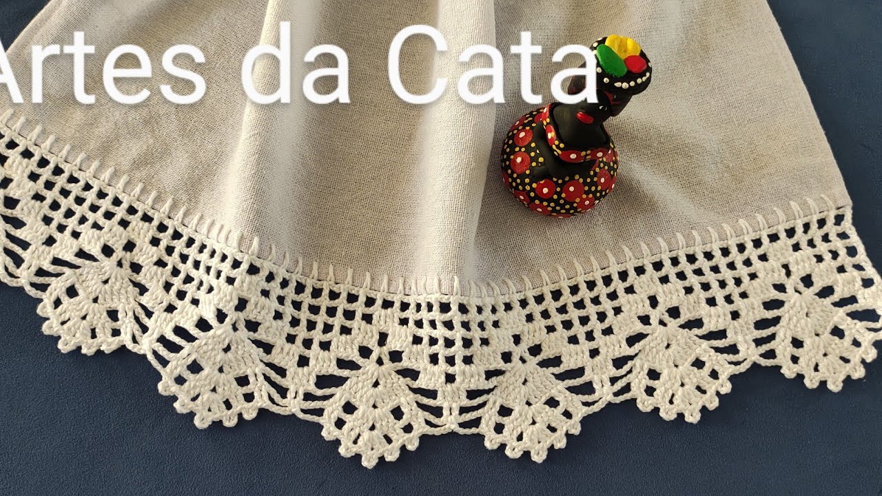 Bico em crochê - 344 #artesdacata #bicodecroche #panodepratocombicodecroche, #barradodecroche