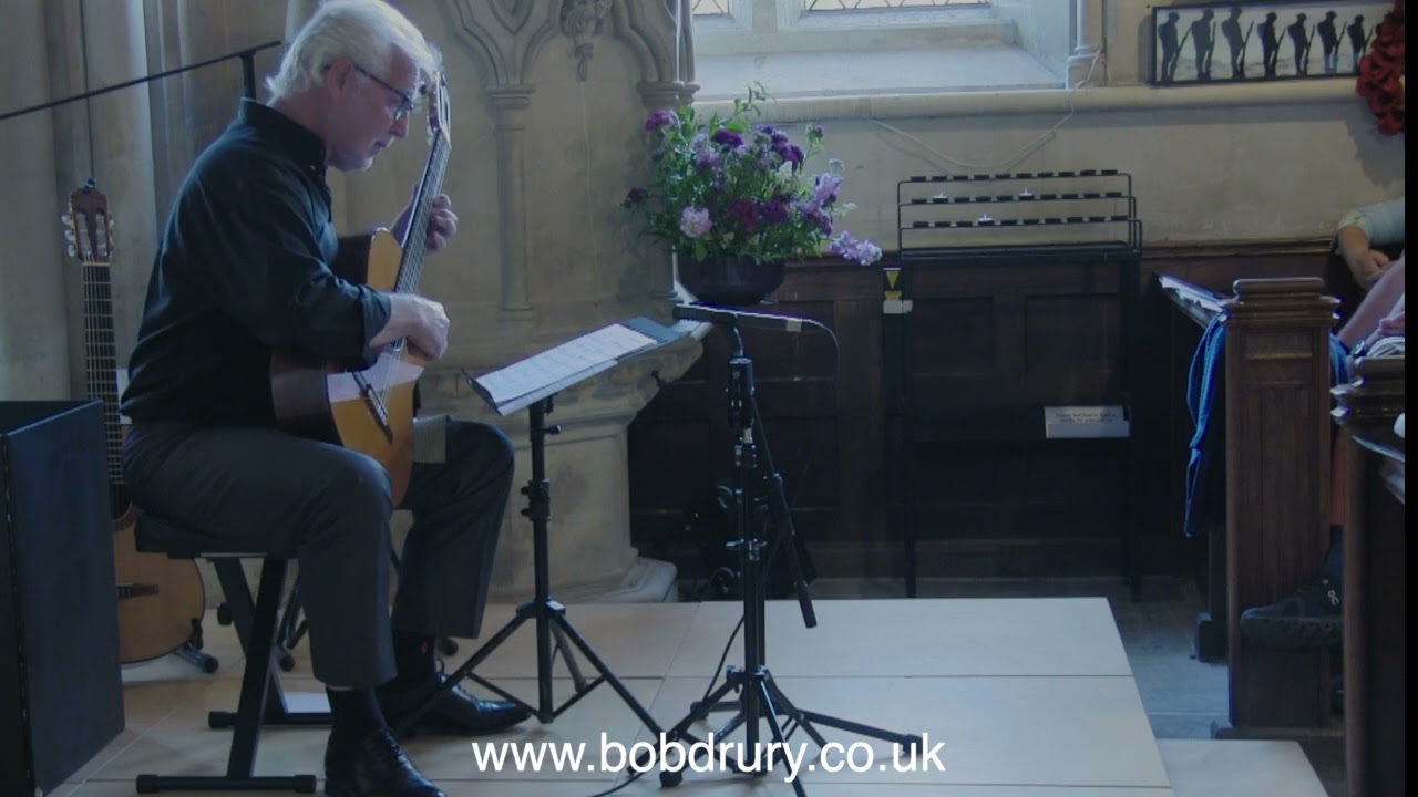 Bourées 1&2 from Cello Suite No 3 by J.S. Bach played on guitar by Bob Drury