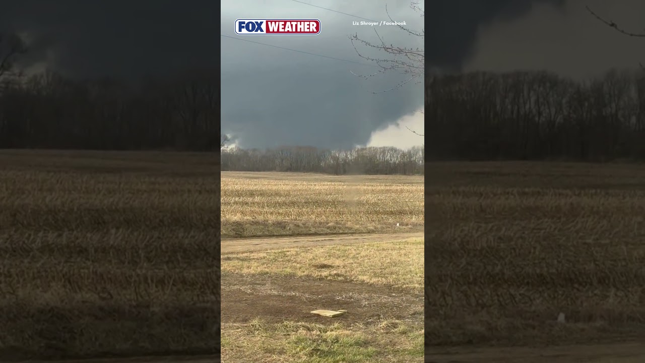STORM IS BREWING: It Is A Dark Scene In Flat Rock, Illinois, As A Tornado Watch Is In Effect