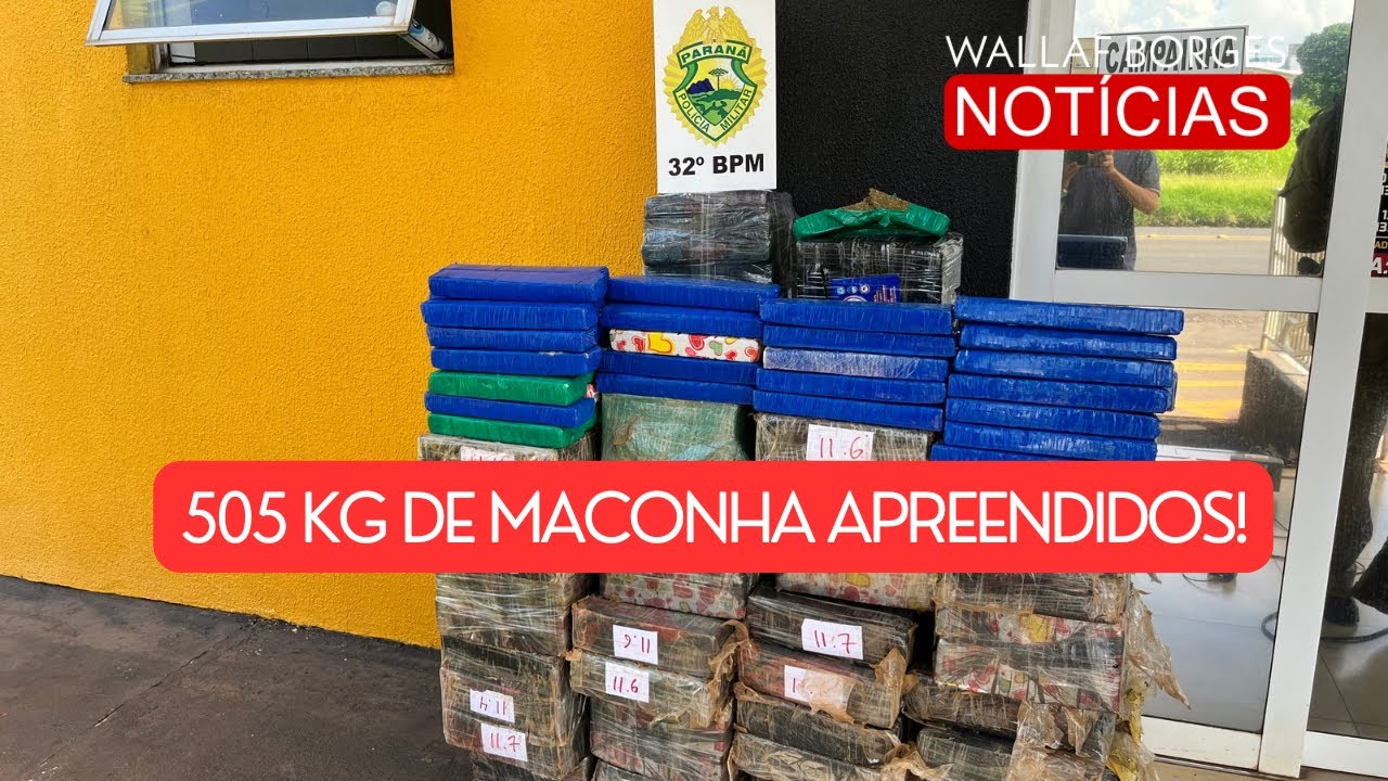 Flagrante: 505 KG DE DROGA EM CAMINHÃO NA PR-317 #noticias #tráficodedrogas 
