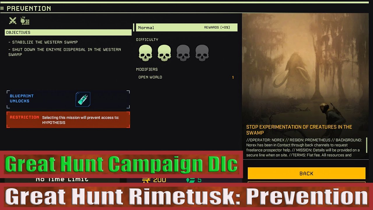 Icarus: Great Hunt Rimetusk Campaign: Prevention (Promethues)