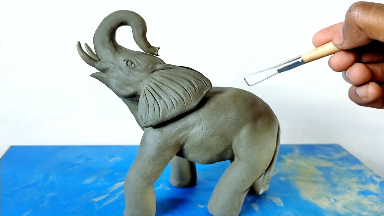 Easy elephant making with clay | Very easy making process
