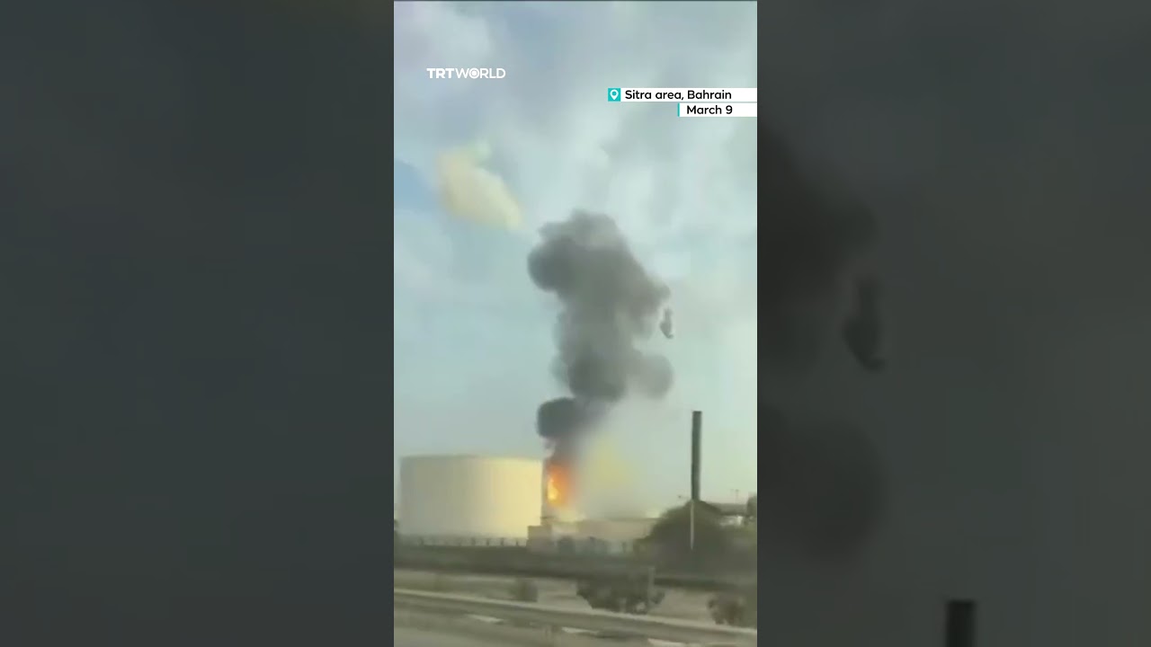 Thick smoke rises from Bahrain's largest oil refinery after Iranian drone attack