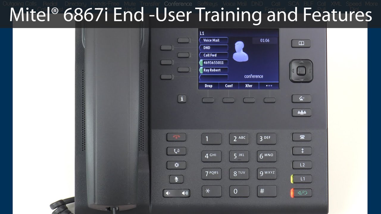 Mitel&reg; 6867i End-User Training & Features Tutorial (N-Way Conference)