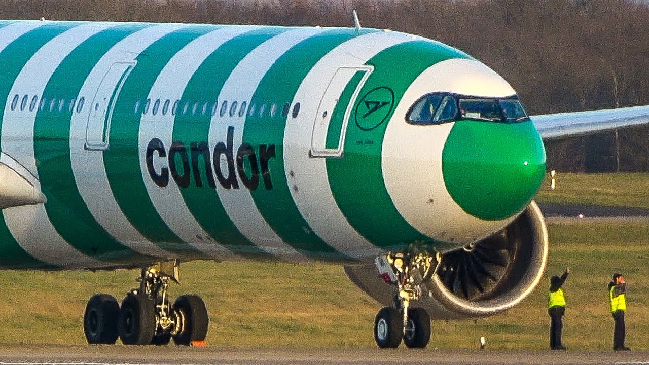 75 AIRPLANE LANDINGS & TAKEOFF`s at DÜSSELDORF - AIRBUS A330, A340, A380 ... ✈️