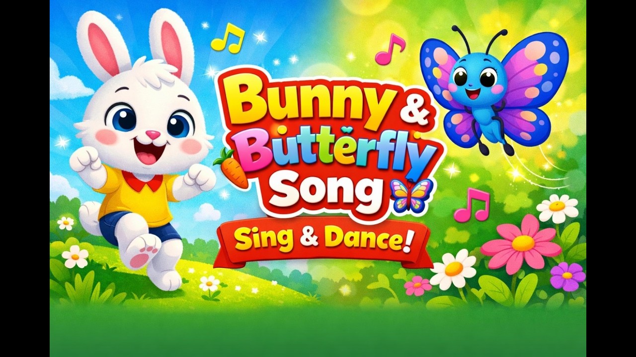 Bunny & Butterfly Song 🐰🦋 | Action Nursery Rhymes for Toddlers | Sing & Dance
