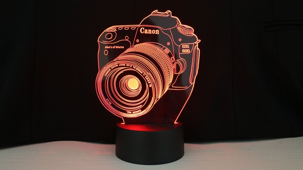 Laser Engraving Cutting A Acrylic 3D illusion LED Lamp