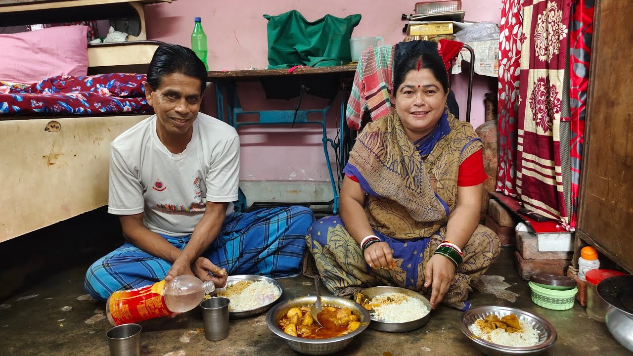 আলু দিয়ে মাংস ঝোল আলু চিংড়ি কাছ ঢেঁড়শ দিয়ে #viralvideo 