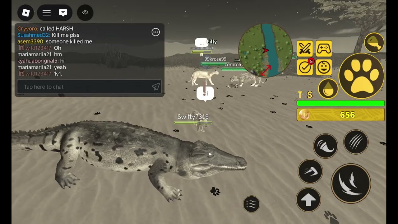 Surviving as baby leopard and killing a hacker | savannah life roblox