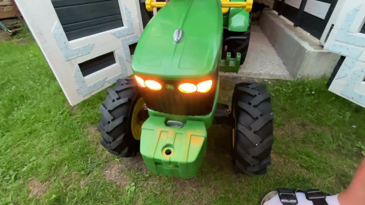 John Deere 7930 Trettraktor Beleuchtung mit dynamischen Blinkern, Rundumleuchte (Rolly Toys) #DIY