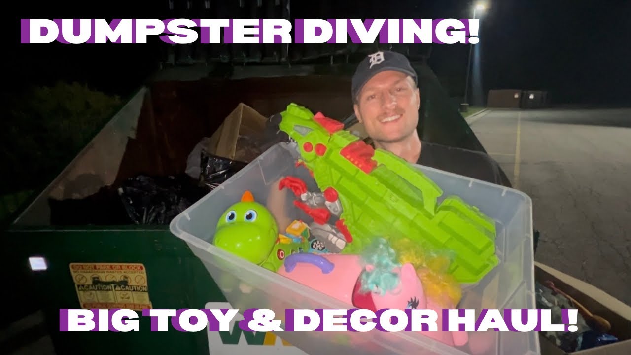 BIG Toy & Decor Haul! Nighttime Dumpster Diving!