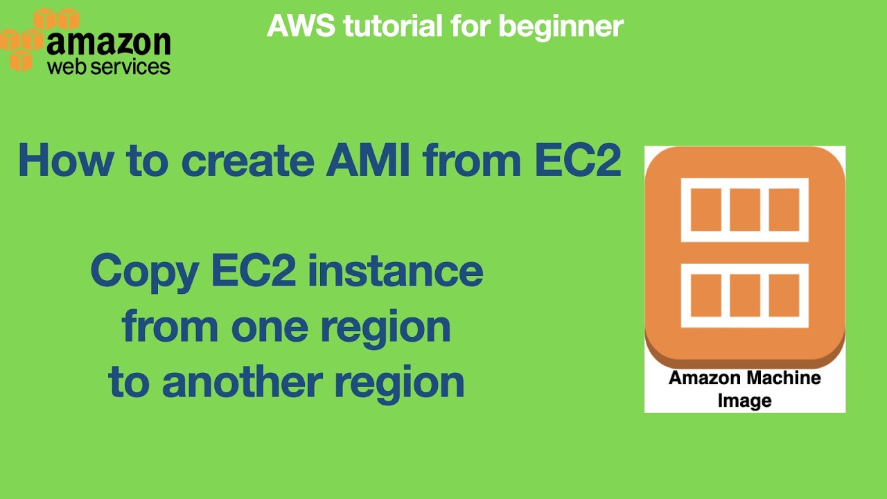 Create your own AMI from running EC2 | Amazon Machine Images | Copy AMI to different region | Cloud
