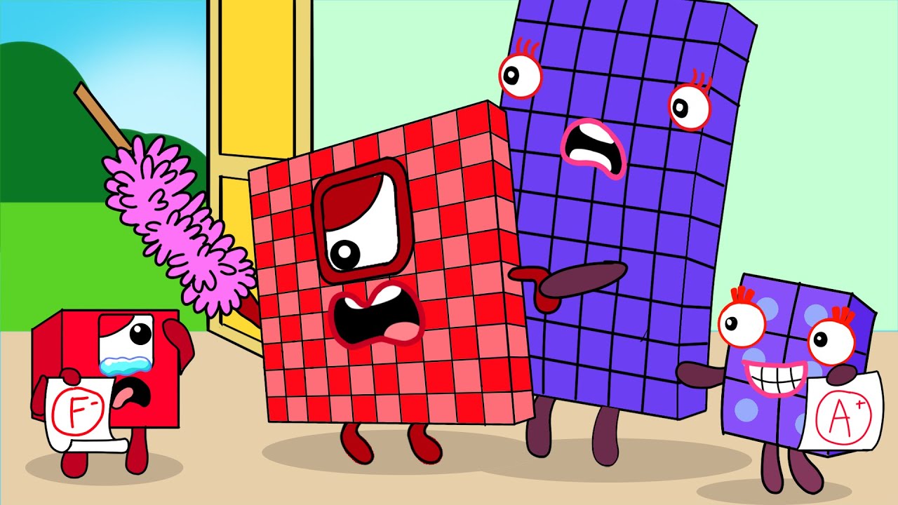 Baby Numberlocks 1, Don't Be Afraid of a Bad Grade! | Numberblocks Funny Animation