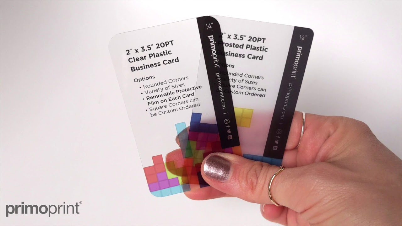 Plastic Business Cards: Clear vs. Frosted | Primoprint