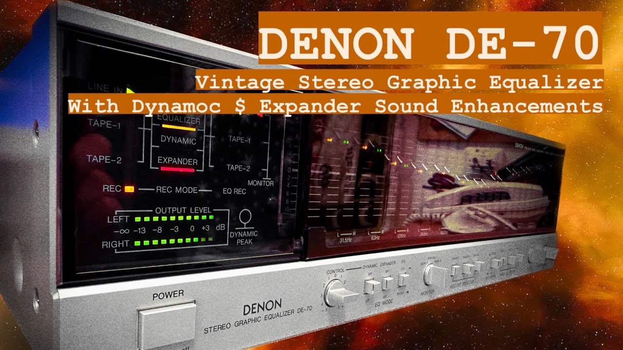 Denon DE-70 Vintage Graphic Equalizer From 1983 with Dynamic & Expander Audio Enhancer